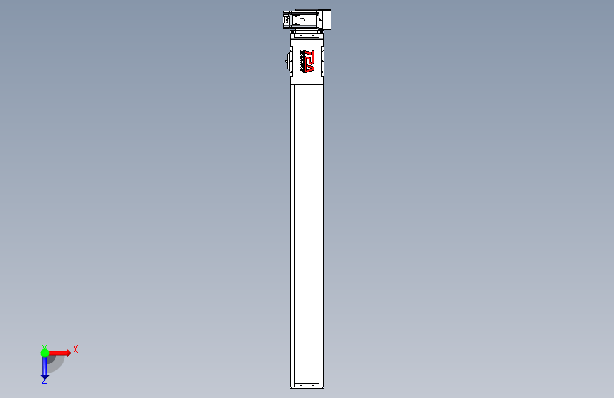 同步带全封闭直线模组TPA-HCB-110D-90-L950-LU-C-P40-N3 俯视图