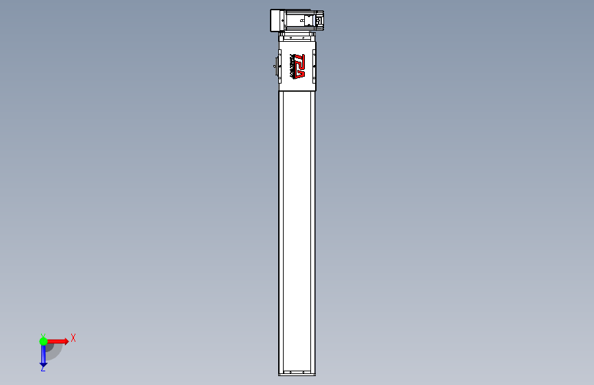 同步带全封闭直线模组TPA-HCB-110D-90-L800-RU-Y-P40-N3 俯视图