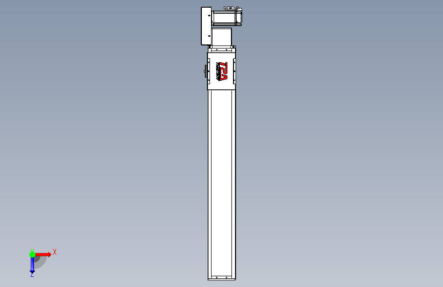 同步带全封闭直线模组TPA-HCB-110D-90-L700-MR-Y-P40-N3 俯视图