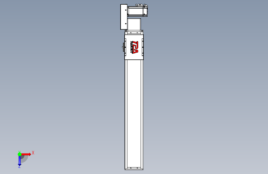 同步带全封闭直线模组TPA-HCB-110D-90-L600-MR-Y-P40-N3 俯视图