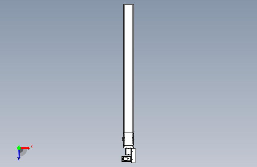 同步带全封闭直线模组TPA-HCB-105D-90-L1250-MR-C-P20-N3 俯视图