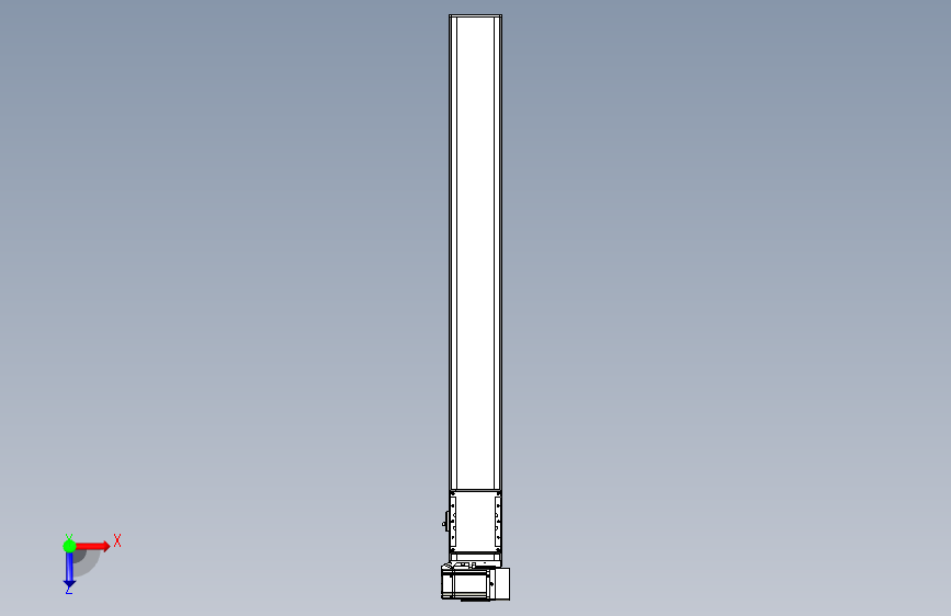 同步带全封闭直线模组TPA-HCB-105D-90-L900-RU-C-P20-N3 俯视图