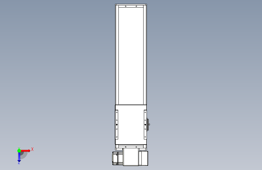 同步带全封闭直线模组TPA-HCB-14D-120-L400-RP-C-P40-N3 俯视图