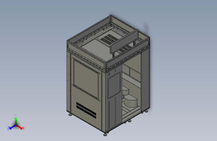 非标设备机箱3D