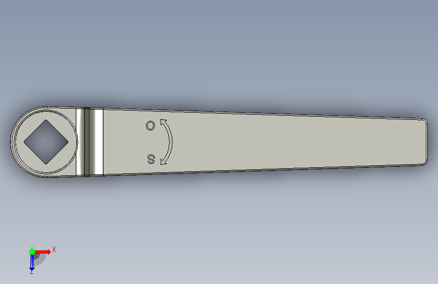 管道手动球阀-水管开关阀-手动阀门User Library-MD52C150DN20-2_DN15~20Handle 俯视图