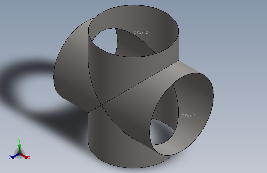 hvac round duct cross