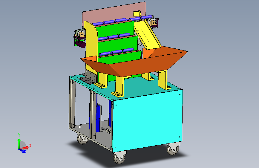 料仓推板机3D数模