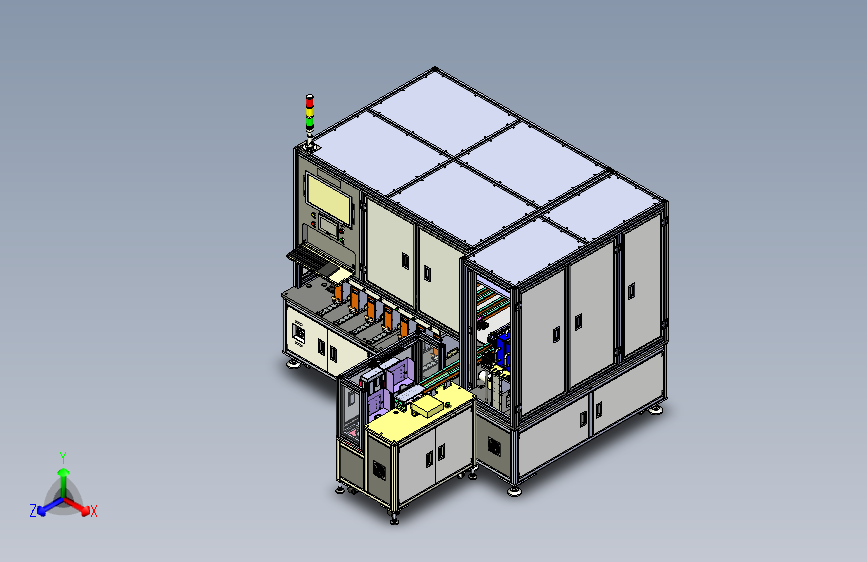 全自动18650电池分选机3D数模图纸 Solidworks设计