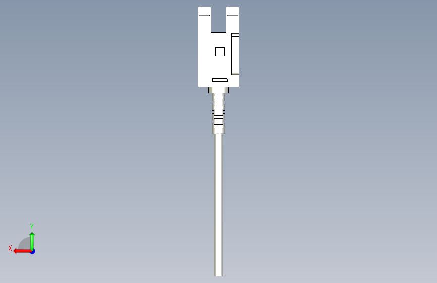 槽型光电传感器LU677_3D 背面视图