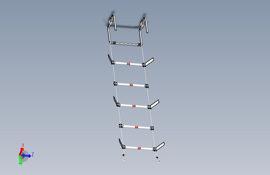 钢丝绳逃生软梯三维模型