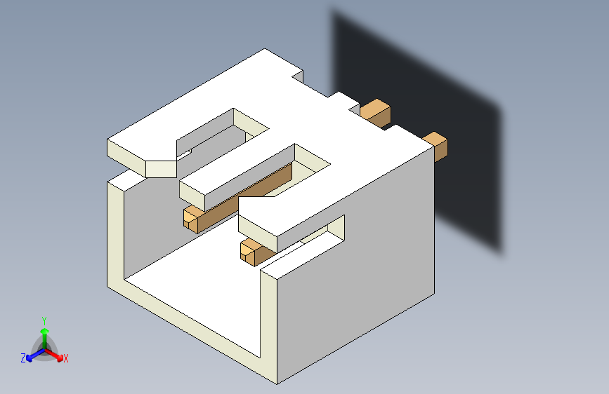 元器件3D封装JST 2.54X2P71