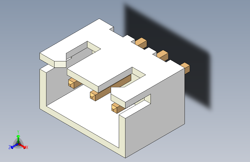 元器件3D封装JST 2.54X3P72