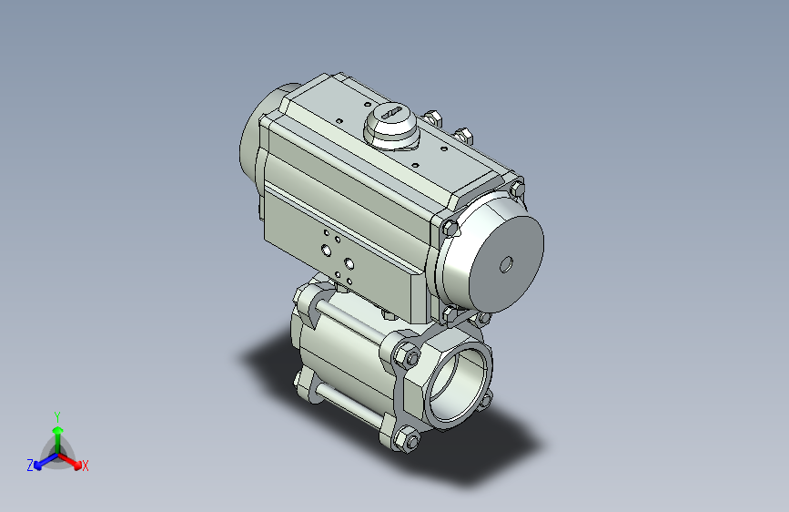 阀门模型-8805_217267_2_2_and_3_2_way_ball_valve_with_pneumatic_rotary_actuator