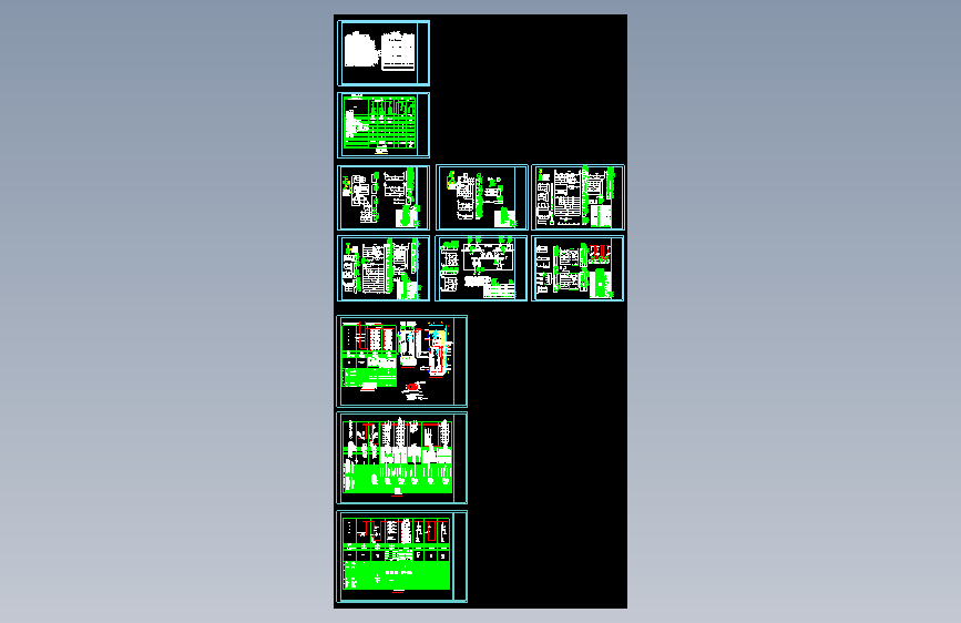 某娱乐层变配电房及配电,消防报警系统图