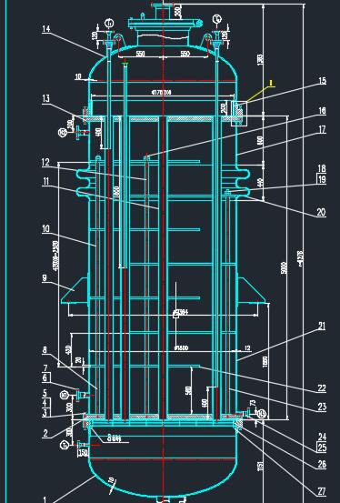 膜管式反应器CAD图