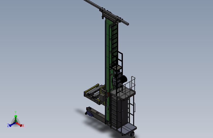 仓库堆垛机SW原格式3D图纸 G486