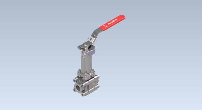 Hy-Lok 2通球阀HSO系列，3件式，G1-2英寸内螺纹，100毫米阀杆加长件