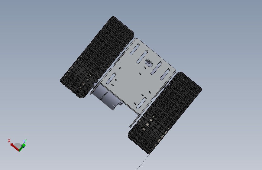 简易履带式底盘三维solidworks