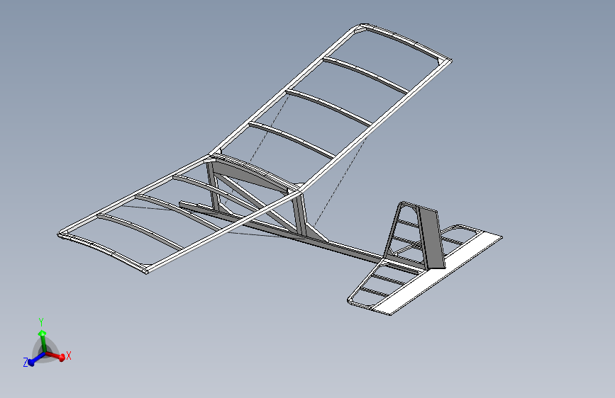 Hangar Rat简易航模框架3D数模图纸 Solidworks设计