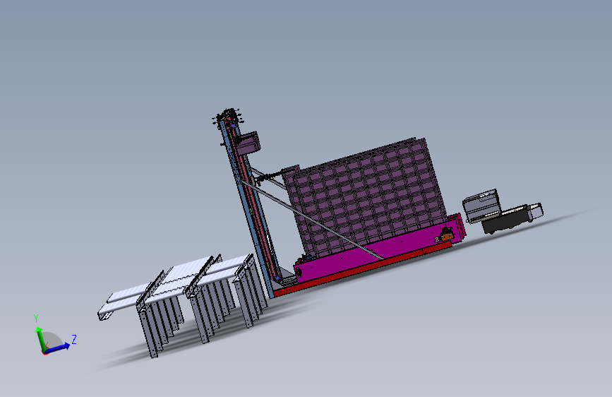 抓取盒子的机械手输送机3D数模图纸 Solidworks设计