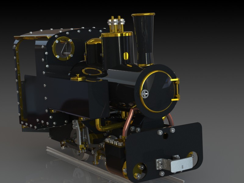 AE 蒸汽火车 斯特林发动机 0-3-0 机械设计参考资料 图纸 3D模型