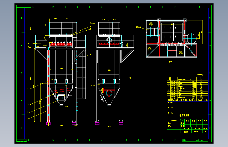 BH-CS-袋滤除尘器（dwg8张图）