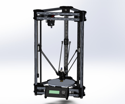 D 高精度高速度并联臂3D打印机 3D建模模型图纸 