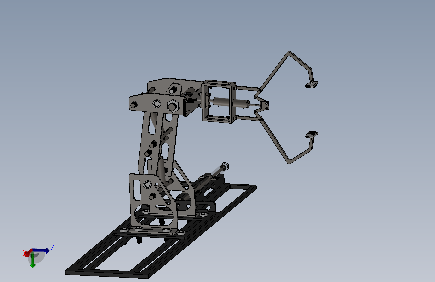 Actuator-Operated  Arm机械臂3D数模图纸 Solidworks设计 STEP格式