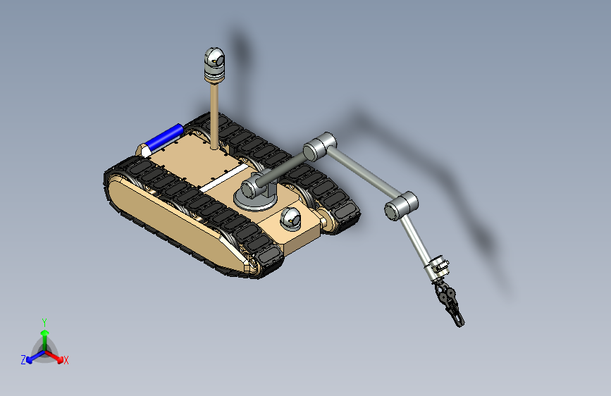 EOD robot履带机器人车3D数模图纸 STP格式