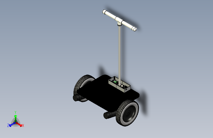 自制赛格威式电动平衡车3D模型图纸 Step格式