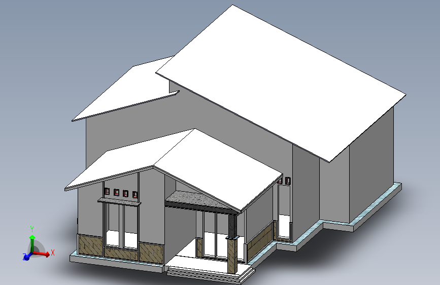 Home简易小别墅模型3D图纸 Solidworks设计
