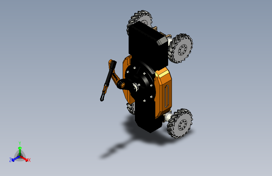 Industrial Robot麦克纳姆轮底盘机械臂3D数模图纸 STEP格式
