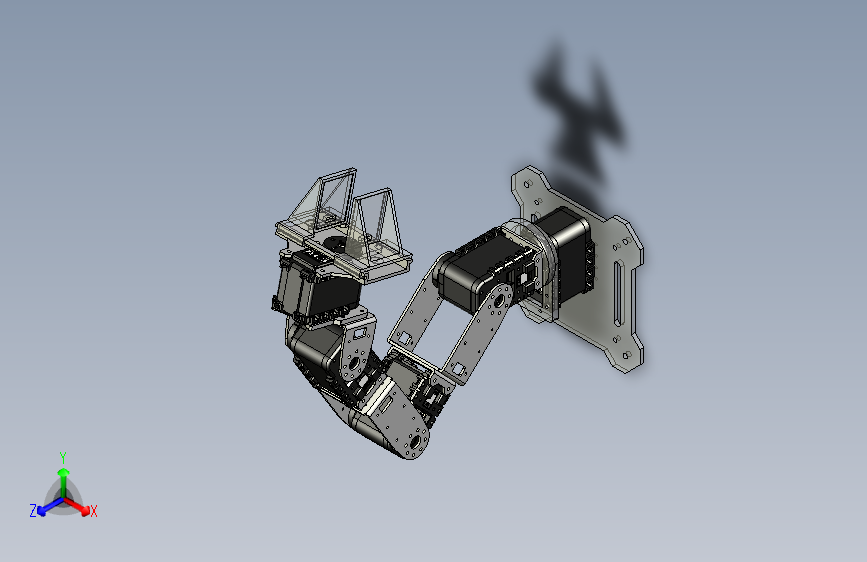 PhantomX钳夹6轴机械臂3D图纸 INVENTOR设计