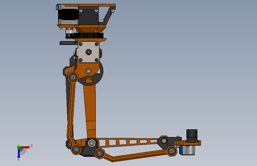 Robot Arm Community机械臂工业机器人3D数模图纸 Solidworks2021设计 附STEP 俯视图