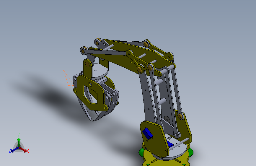 robot arm-144简易机械臂3D数模图纸 Solidworks设计