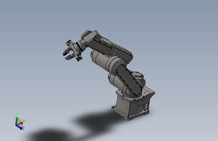 Robot-arm2加持机械臂3D数数图纸 Solidworks设计