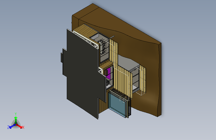 Rocky House山坡上的别墅模型3D图纸 STP格式