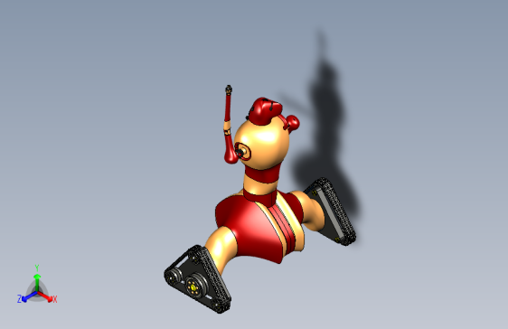 toy-robot履带机器人玩具模型3D图纸 STP格式