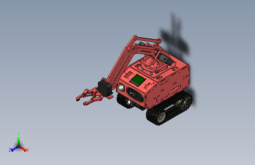 UiRS Robot履带机器人车3D数模图纸 F3D STEP格式