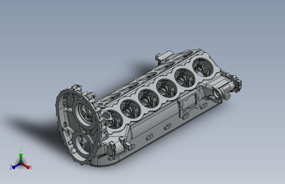 V12缸-1650-7 Merlin 上曲轴箱组件--sw stp igs
