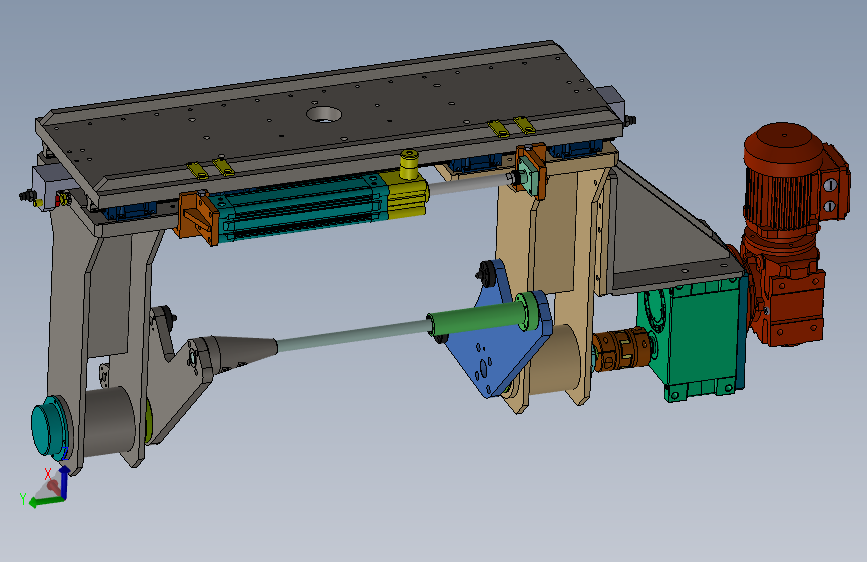 翻转组件3D数模图纸 Solidworks设计