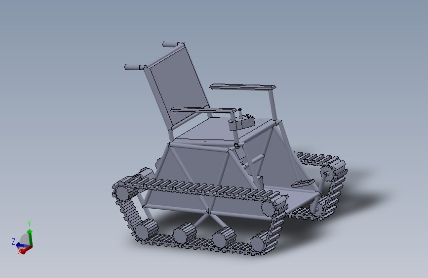 爬楼梯轮椅零件装配图200--模型格式为 sw