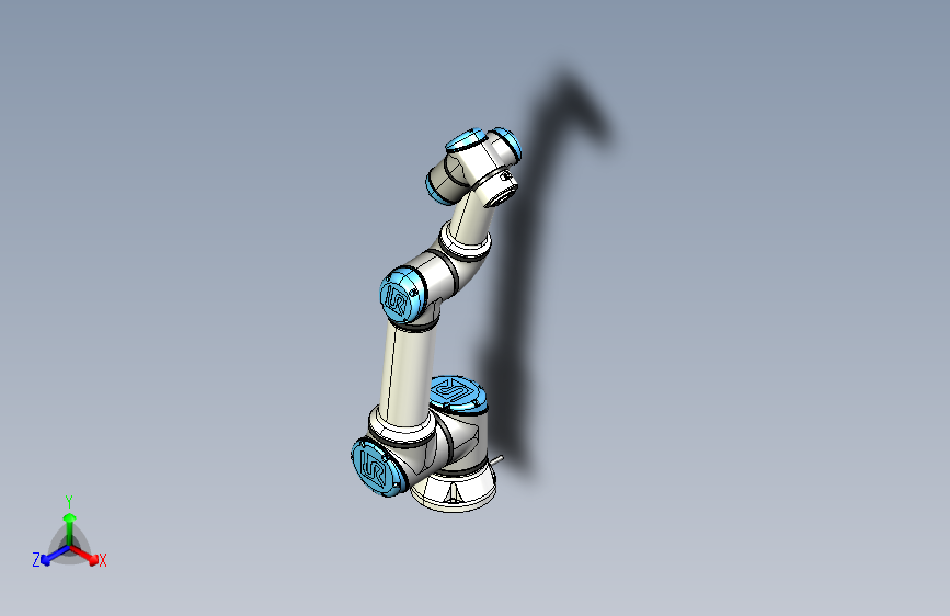 通用机器人UR16E机械臂3D数模图纸 STEP格式