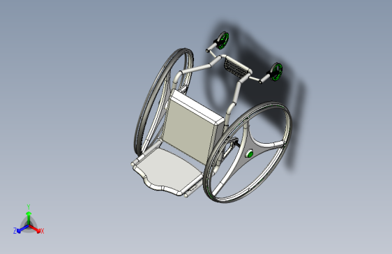 运动轮椅--模型格式为 igs inventor