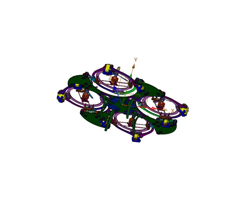 过动式倾斜转轮四轴无人机