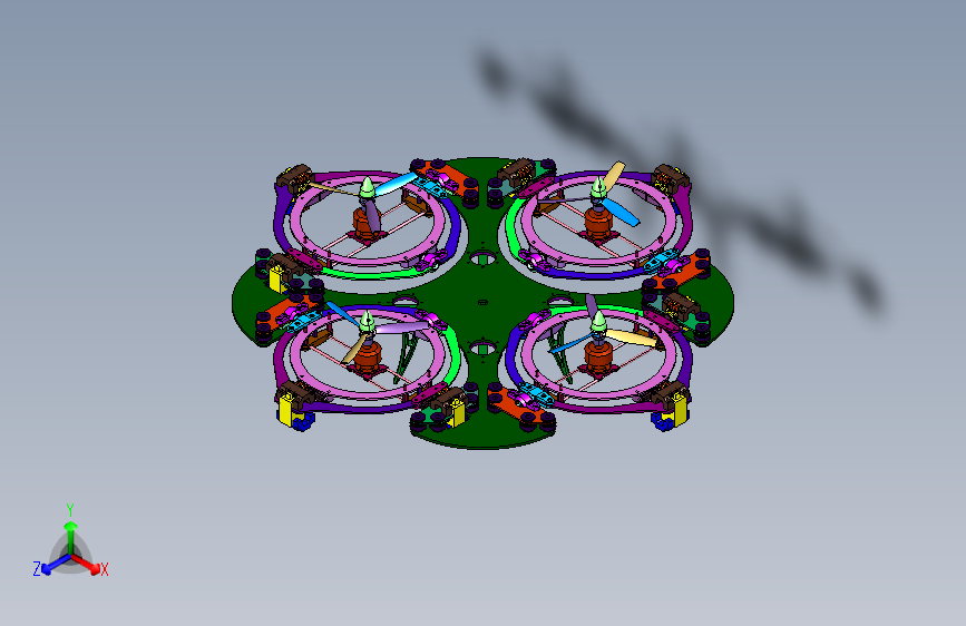 过动式倾斜转轮四轴无人机