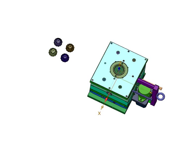 汽车螺旋盖螺纹盖自动模具