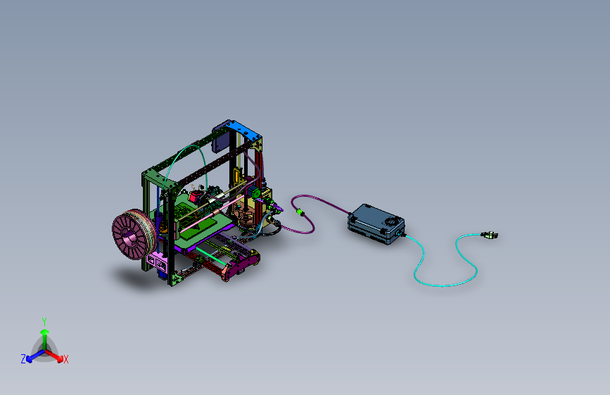 双Z轴风扇冷却3D打印机