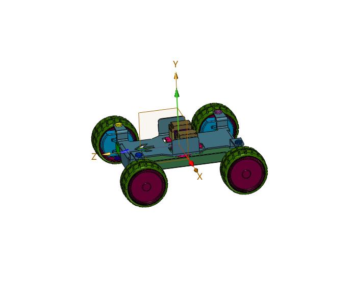 四轮驱四轮转向移动小车