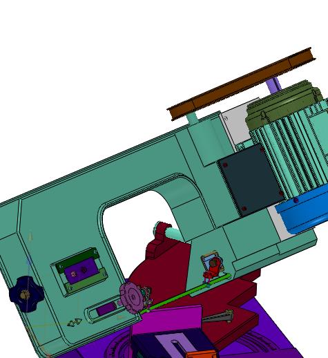 旋转卧式金属带台锯